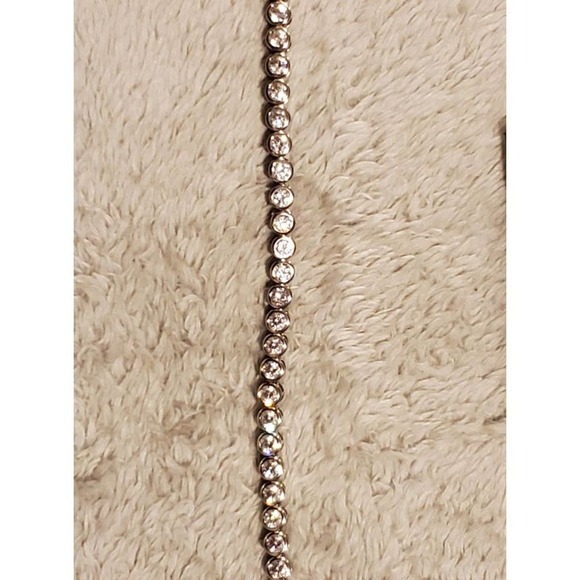 Italo Bezel Created White Sapphire Bracelet - Picture 6 of 8